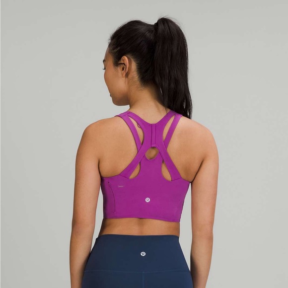 LULULEMON STASH IT BRA *MEDIUM SUPPORT, B/C CUPS size 8 in Vivid Plum - Picture 2 of 7